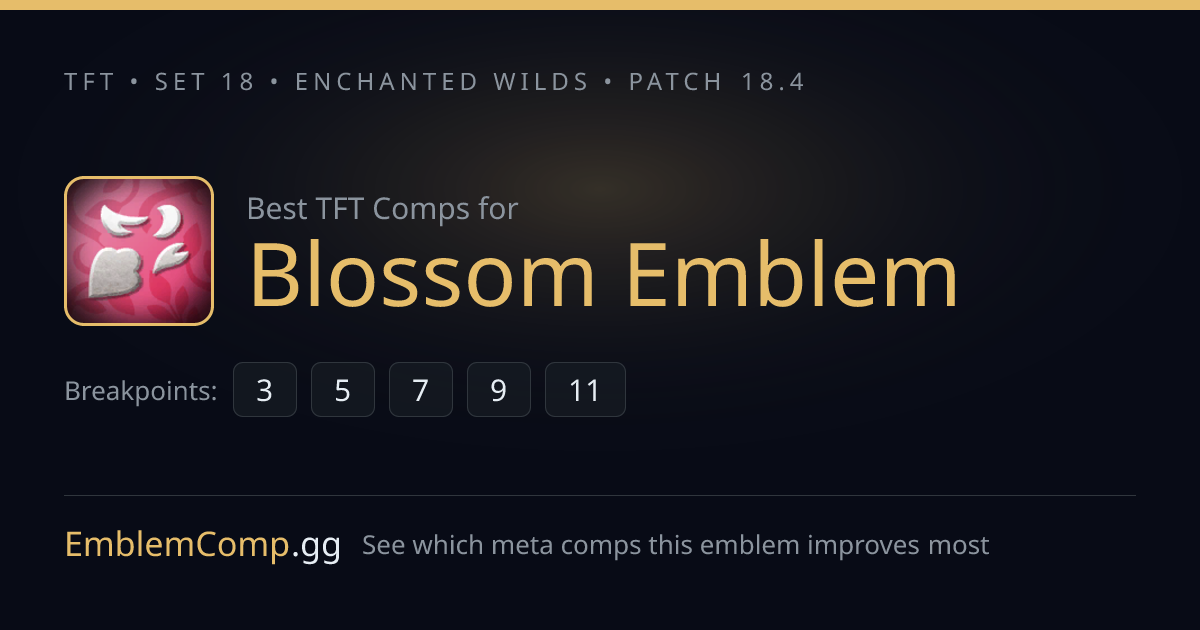 TFT Blossom Comps & Emblem (Patch 18.4) | EmblemComp.gg